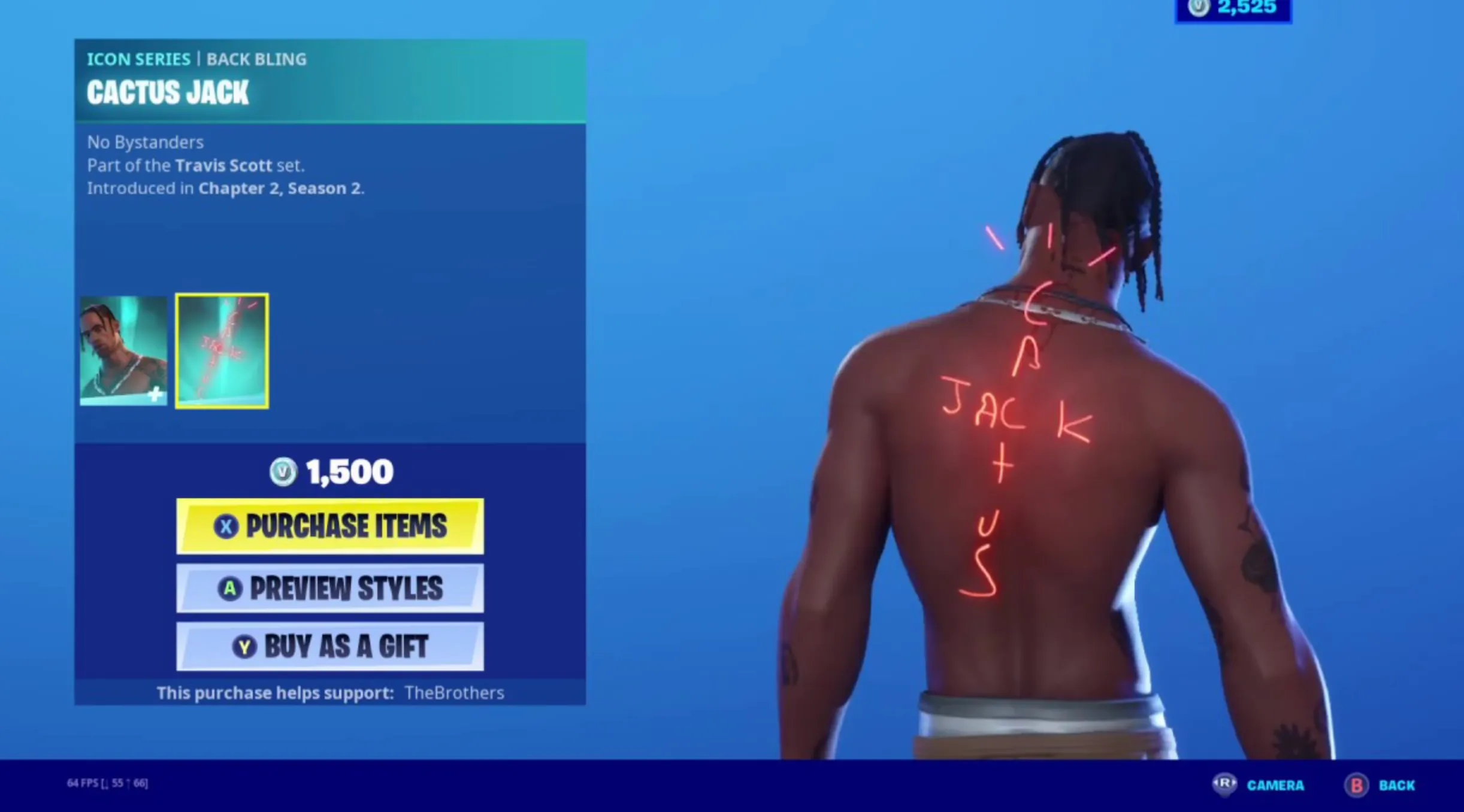 Cactus Jack fortnite backbling